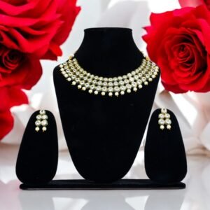 Choker Set (3 Layered) - Crystal Stone
