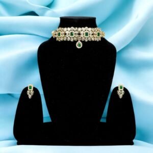 Kundan Choker Set - Green