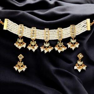 Choker Set - White Pearls