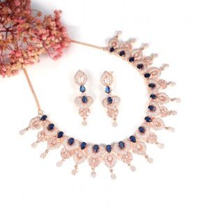 AD (American Diamond) - Black Necklace Set