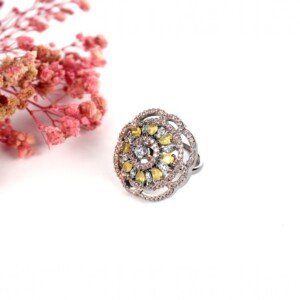 AD (American Diamond) - Yellow Rings