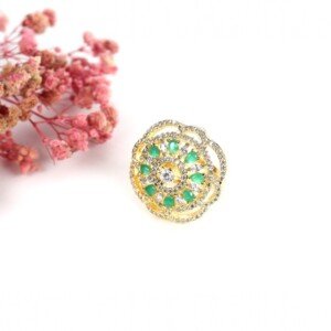 AD (American Diamond) - Green Rings
