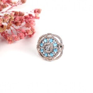 AD (American Diamond) - Ocean Blue Rings