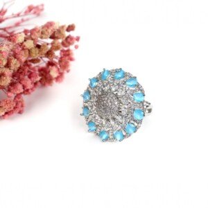 AD (American Diamond) - Ocean Blue Rings